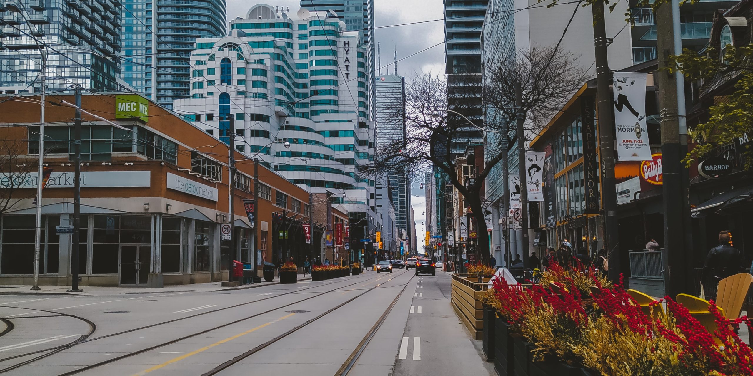 Looking east on King Street West