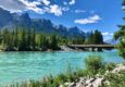 Rundle Mountain and Bow River in Canmore Alberta